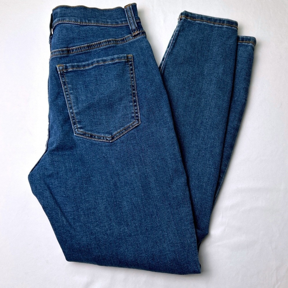 Banana Republic Women Curvy High-Rise Skinny Distressed Jeans Size 4/27P Blue
